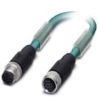 Phoenix Contact - Câble capt./act., 8 pôles, Ethernet CAT5, M12 mâle droit, M12 fem. droit, A, 10m