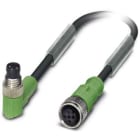 Phoenix Contact - Câble capt./act., 3 pôles, PUR, M8 mâle coudé, M12 femelle droit, A, 3 m