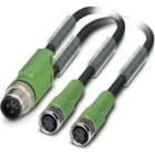 Phoenix Contact - Câble capt./act., 3 pôles, PUR, M12 mâle droit, M8 femelle droit, A, 1,5 m