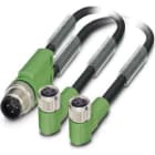 Phoenix Contact - Câble capt./act., 3 pôles, PUR, M12 mâle droit, M8 femelle coudé, A, 0,3 m
