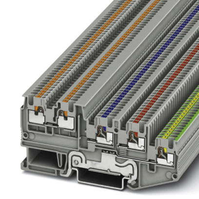 Phoenix Contact - PTIO 1,5/S/4-PE - Bloc de jonction pour capteurs / actionneurs