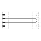 Phoenix Contact - Câble capt./act., 4 pôles, PUR, M12 mâle droit, M12 femelle droit, A, 4 m