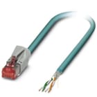 Phoenix Contact - Cordon Ethernet RJ45 Male->V6 Cat 5, cable PUR SF/TQ AWG26 - Bleu - 2m