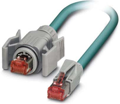 Phoenix Contact - Cordon Ethernet Indus RJ45-> V6 Cat6A, cable PUR S/FTP AWG26 - Bleu -6,5m