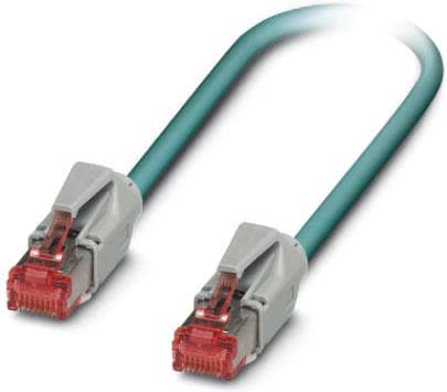 Phoenix Contact - Cordon Ethernet RJ45 Male->V6 Cat 5, cable PUR SF/TQ AWG26 - Bleu - 3m