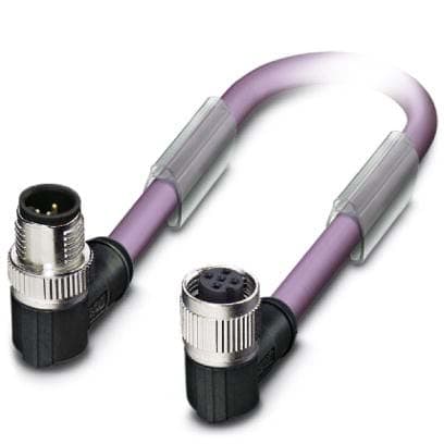 Phoenix Contact - Câble Bus, 2 pôles, PROFIBUS, M12 mâle coudé, M12 femelle coudé, B, 0,3 m
