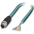 Phoenix Contact - Câble Bus, 8 pôles, Ethernet CAT6, M12 mâle droit, Ext. Libre, X, 1 m