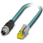 Phoenix Contact - Câble Bus, 8 pôles, Ethernet CAT6, M12 mâle droit, RJ45, X, 1 m