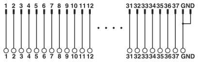 Phoenix Contact - VIP-2/PT/D37SUB/M - Module SUB-D 37 pôles mâle, Push-In VIP-2/PT/D37SUB/M