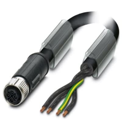 Phoenix Contact - Câble POWER, 4 pôles, PUR, M12 femelle droit, Ext. Libre, S, 3 m