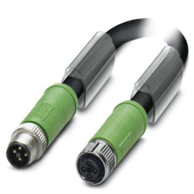 Phoenix Contact - Câble POWER, 4 pôles, PUR, M12 mâle droit, M12 femelle droit, T, 0,5 m