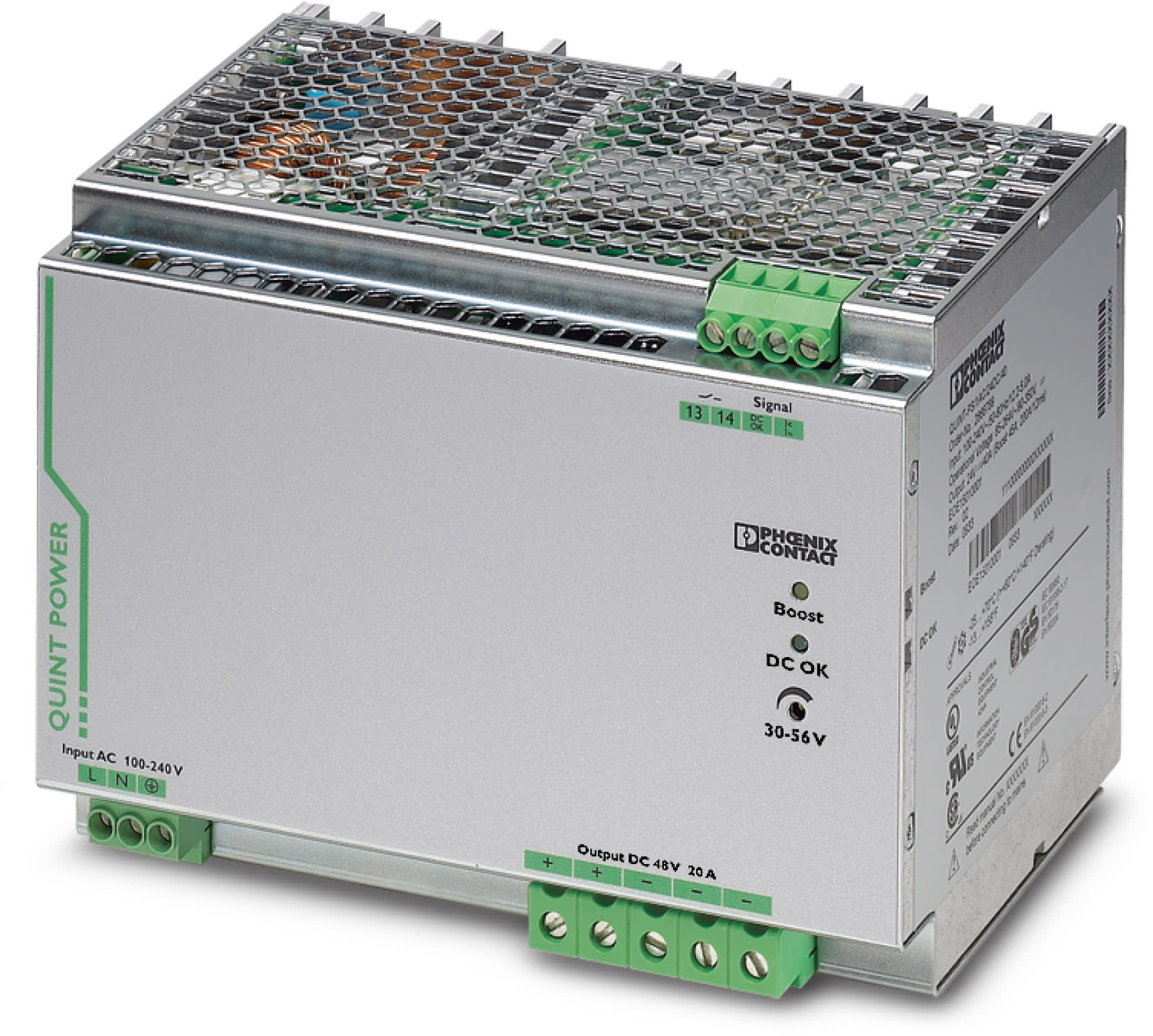 Phoenix Contact - Alimentation industrielle Mono 230VAC - Sortie 48VDC - 20A - Boost stat/Dyn/SFB