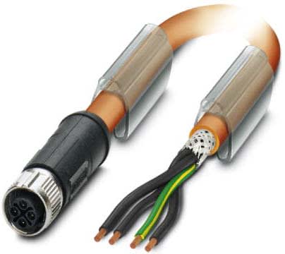 Phoenix Contact - Câble POWER, 4 pôles, PUR, blindé, M12 femelle droit, Ext. Libre, S, 5 m