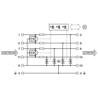 Phoenix Contact - PT-IQ-4X1-48DC-UT - Parafoudre débrochable- 4 fils TOR - 48VDC - Vissé/Vissé