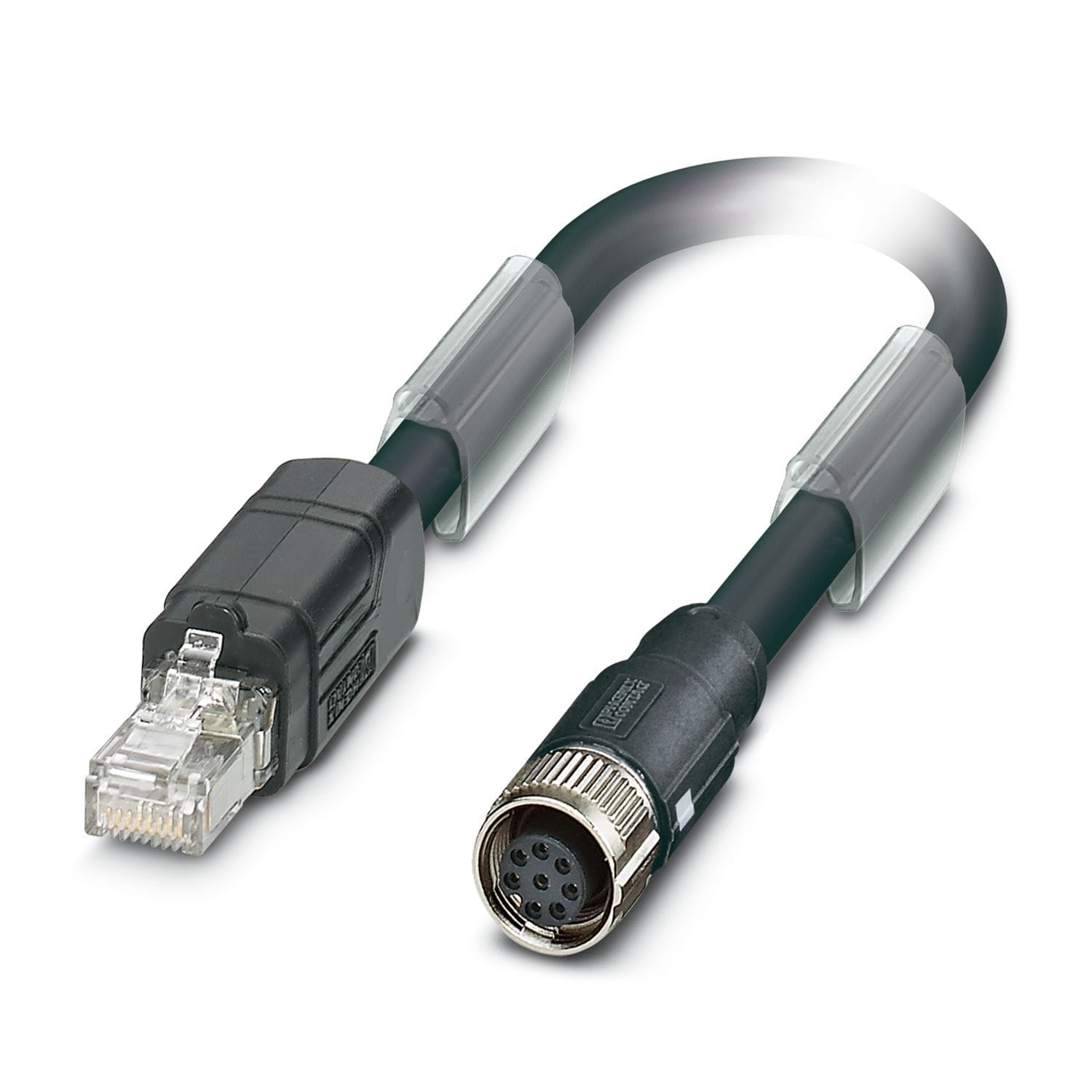 Phoenix Contact - Cordon VARAN blindé RJ45 vers M12 SPEEDCON Droit, PCV SF/UTP Noir - 20m