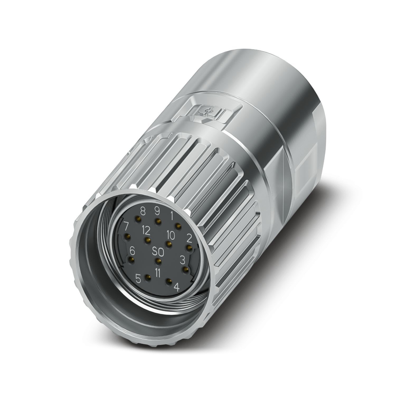 Phoenix Contact - Connecteur Femelle M23 Blindé 12 poles, à sertir Codage N, cables 6-10mm