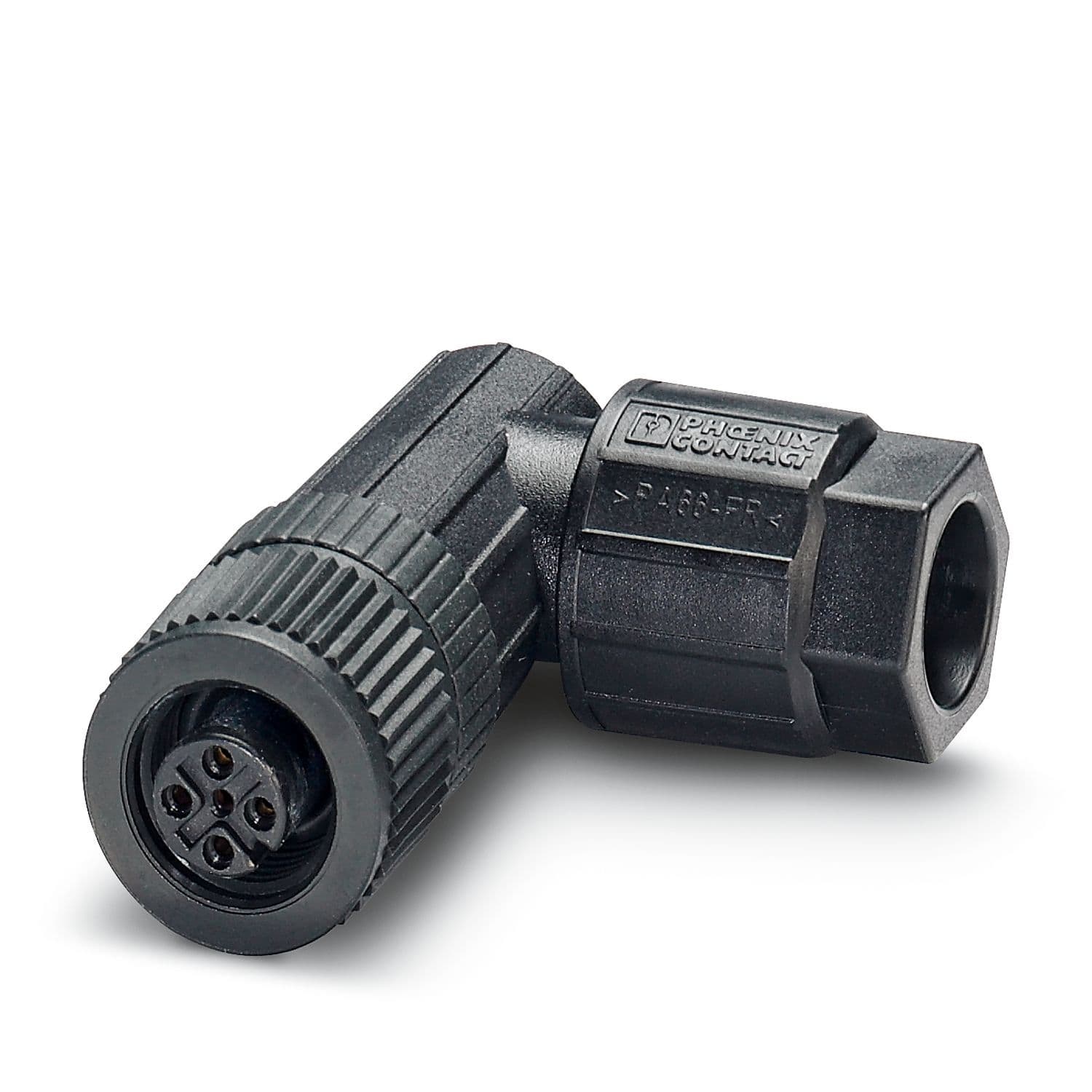 Phoenix Contact - Connecteur M12, cod. A, femelle coudé, 5P, push-lock, non blindé, diam. 4 à 8 mm