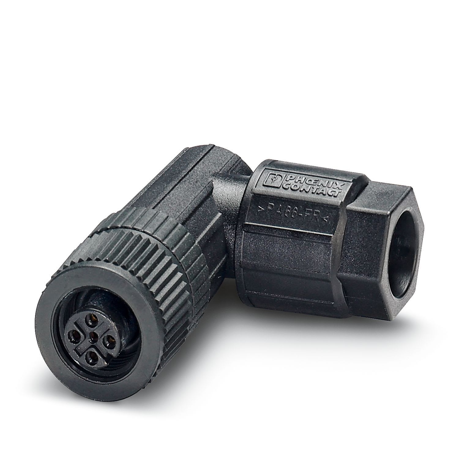 Phoenix Contact - Connecteur M12, cod. A, femelle coudé, 5P, push-lock, non blindé, diam. 4 à 8 mm