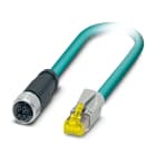 Phoenix Contact - Câble Bus, 8 pôles, Ethernet CAT6, M12 femelle droit, RJ45, X, 2 m