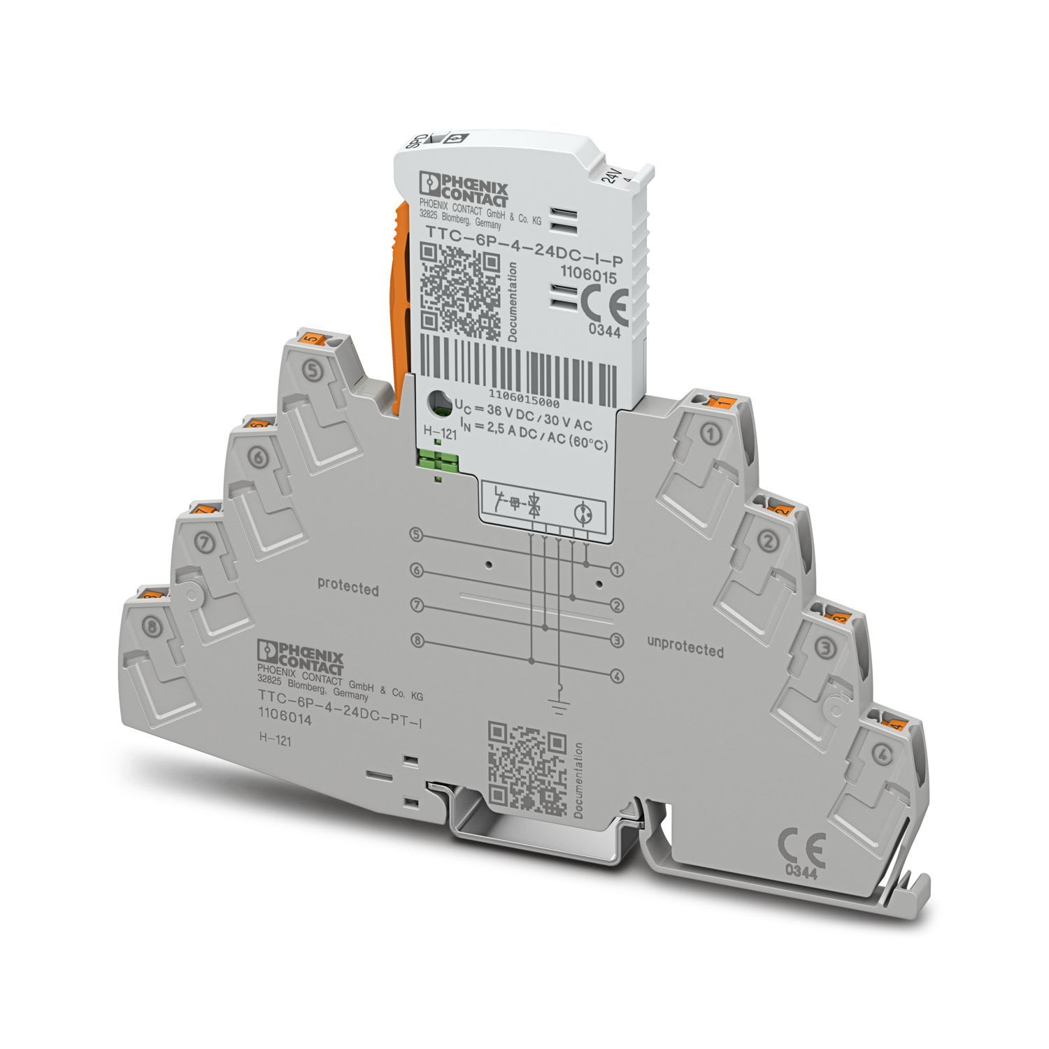 Phoenix Contact - Parafoudre débrochable D1/C2 - 4 fils 24VDC HART/SIL Push-in