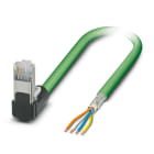 Phoenix Contact - Cordon Profinet Indus RJ45 -> Libre Cat 5, cable PUR SF/TQ AWG22 - Vert - 0,3m