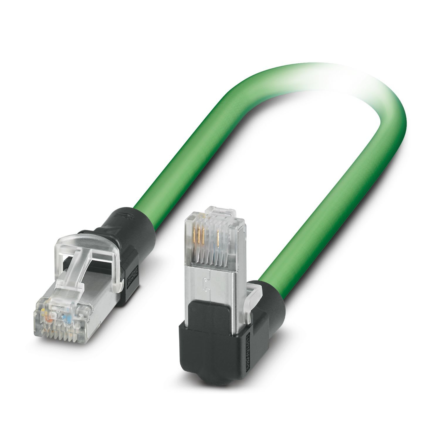 Phoenix Contact - Cordon Profinet Indus RJ45 Droit-Haut Cat 5, cable PVC SF/TQ AWG22 - Vert - 2m