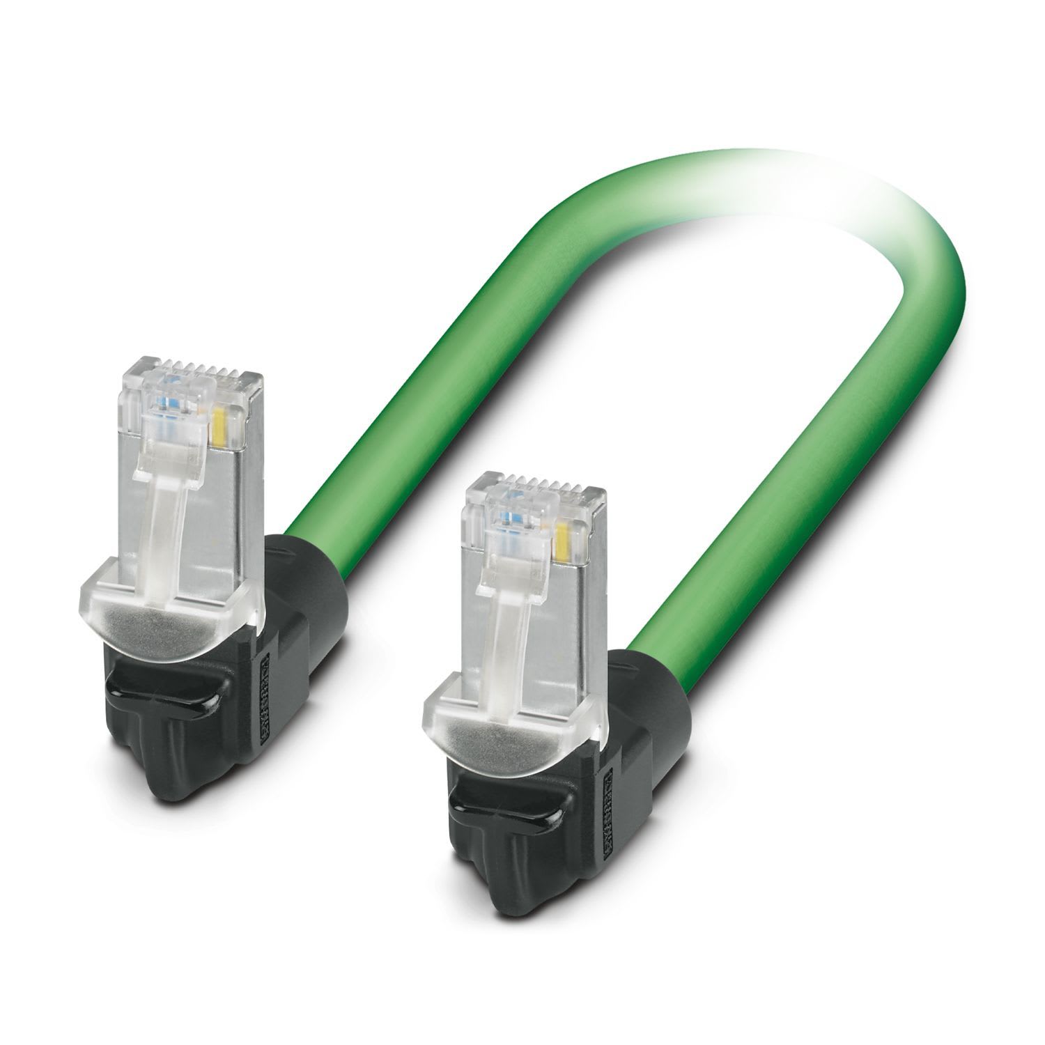 Phoenix Contact - Cordon Profinet Indus RJ45 Bas-Bas Cat 5, cable PVC SF/TQ  AWG22 - Vert - 0,5m