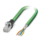 Phoenix Contact - Cordon Profinet Indus RJ45-Libre Cat 5, cable Flex PUR SF/TQ AWG22 - Vert - 2m