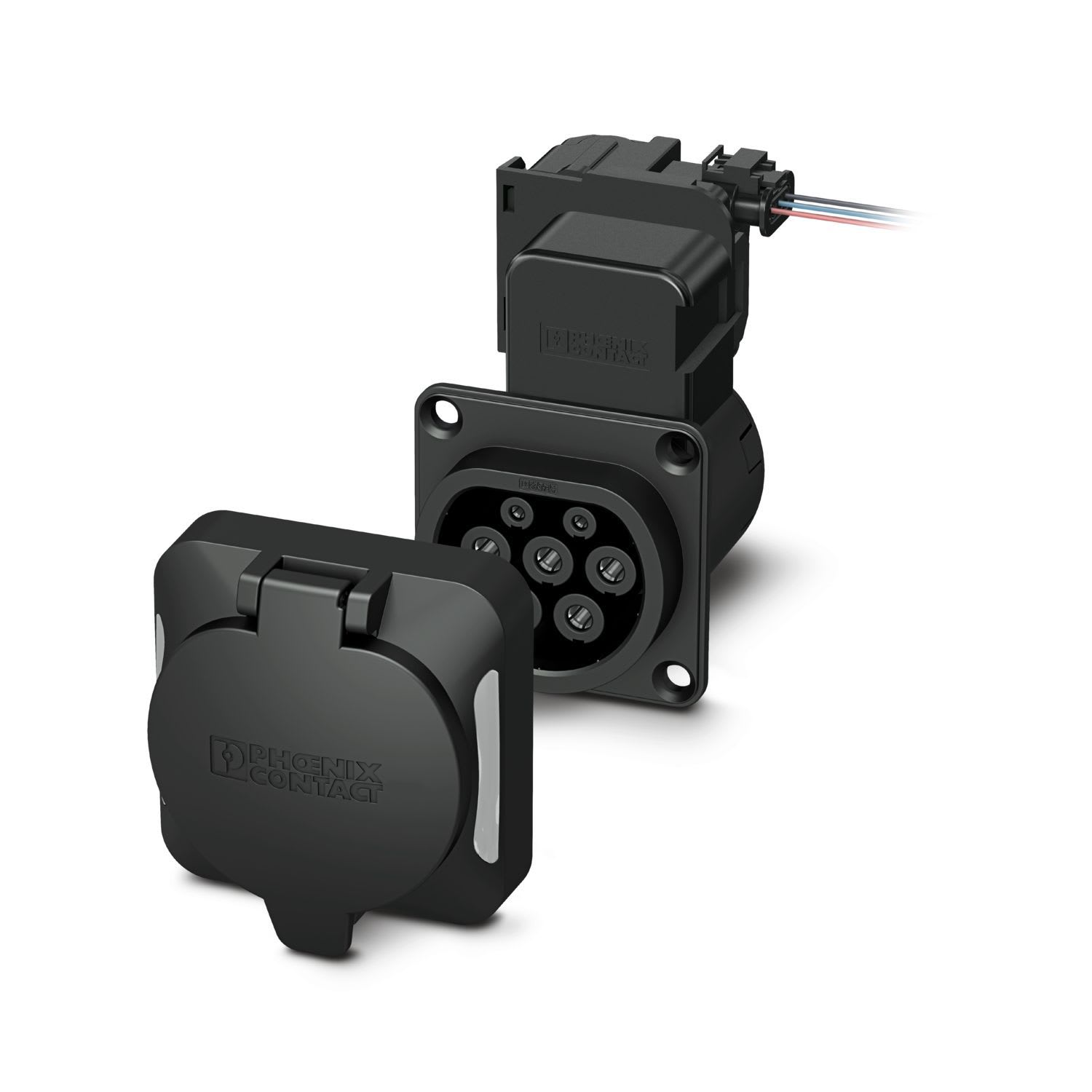 Phoenix Contact - Prise de charge AC d'infrastructure pour VE - EV-T2M3SO12-3P-P-SET