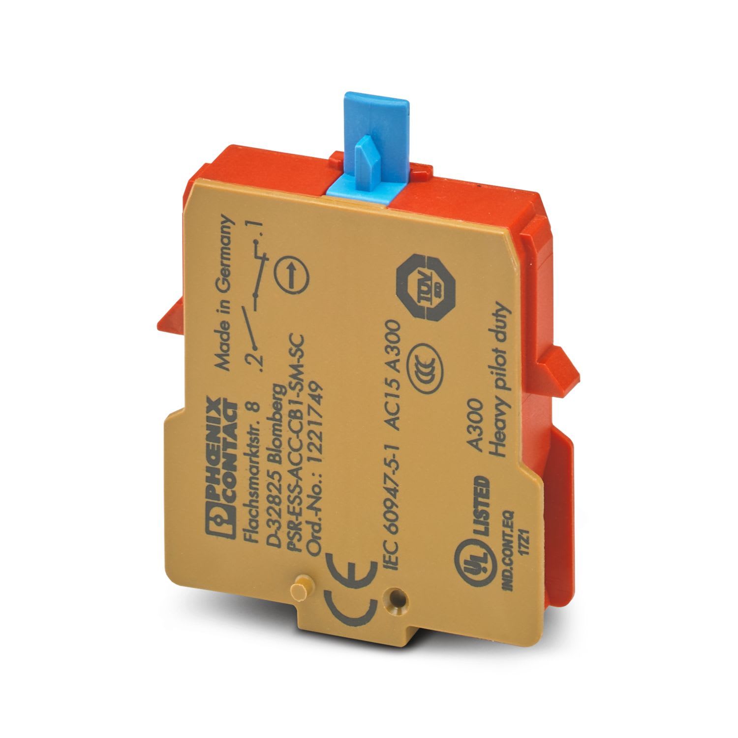 Phoenix Contact - Contact NC pour interrupteur d'arrêt d'urgence - PSR-ESS-ACC-CB1-SM-SC