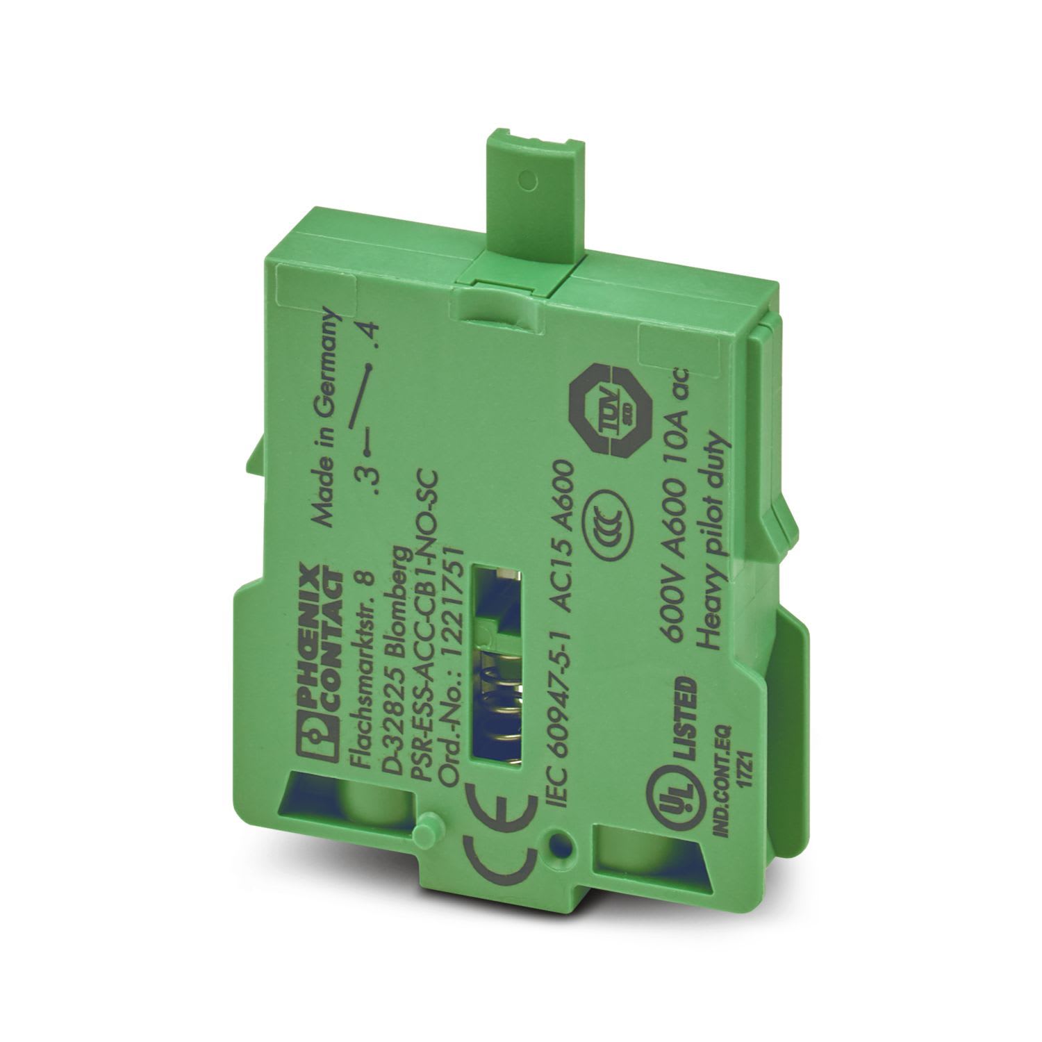 Phoenix Contact - Contact NO pour interrupteur d'arrêt d'urgence - PSR-ESS-ACC-CB1-NO-SC