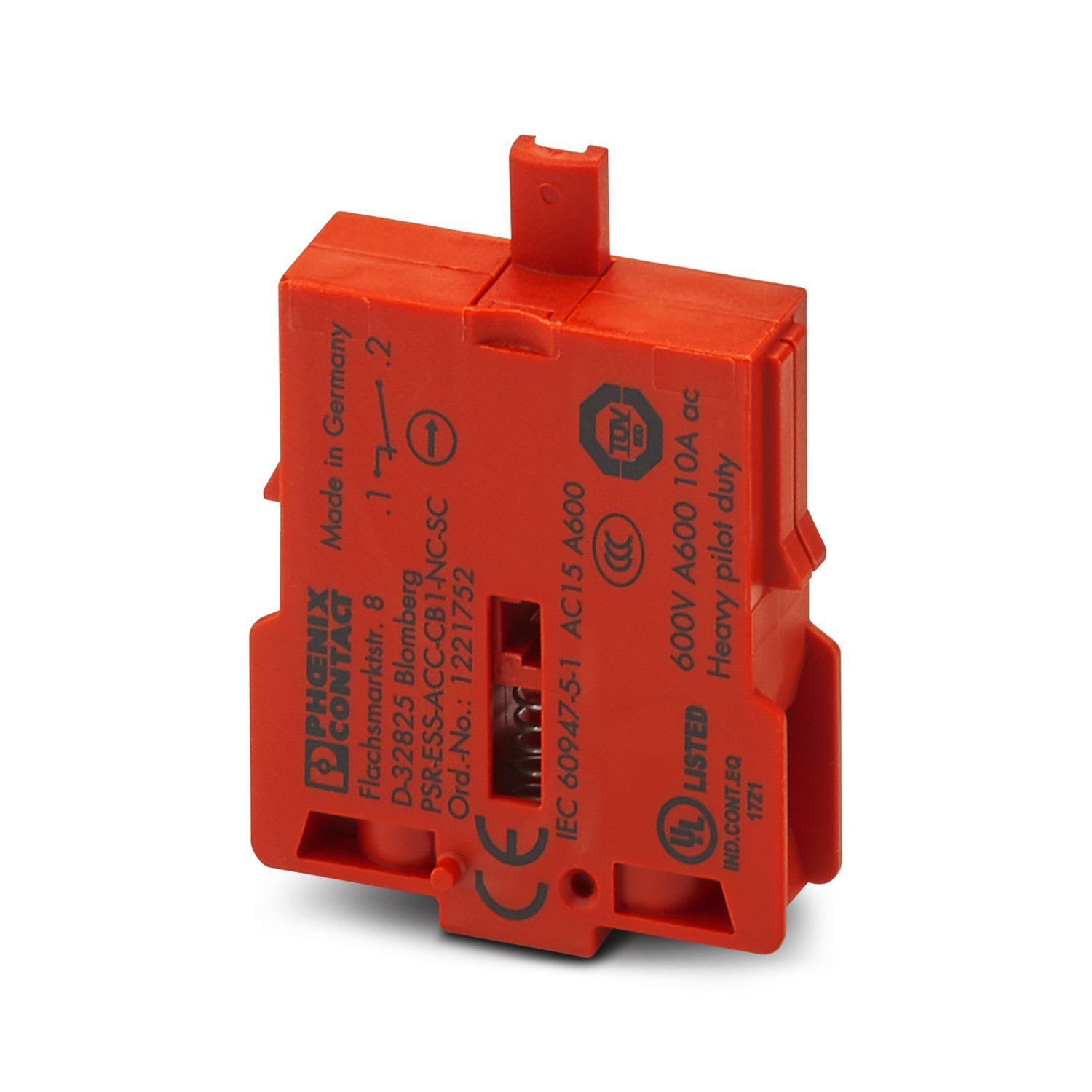 Phoenix Contact - Contact NC pour interrupteur d'arrêt d'urgence - PSR-ESS-ACC-CB1-NC-SC