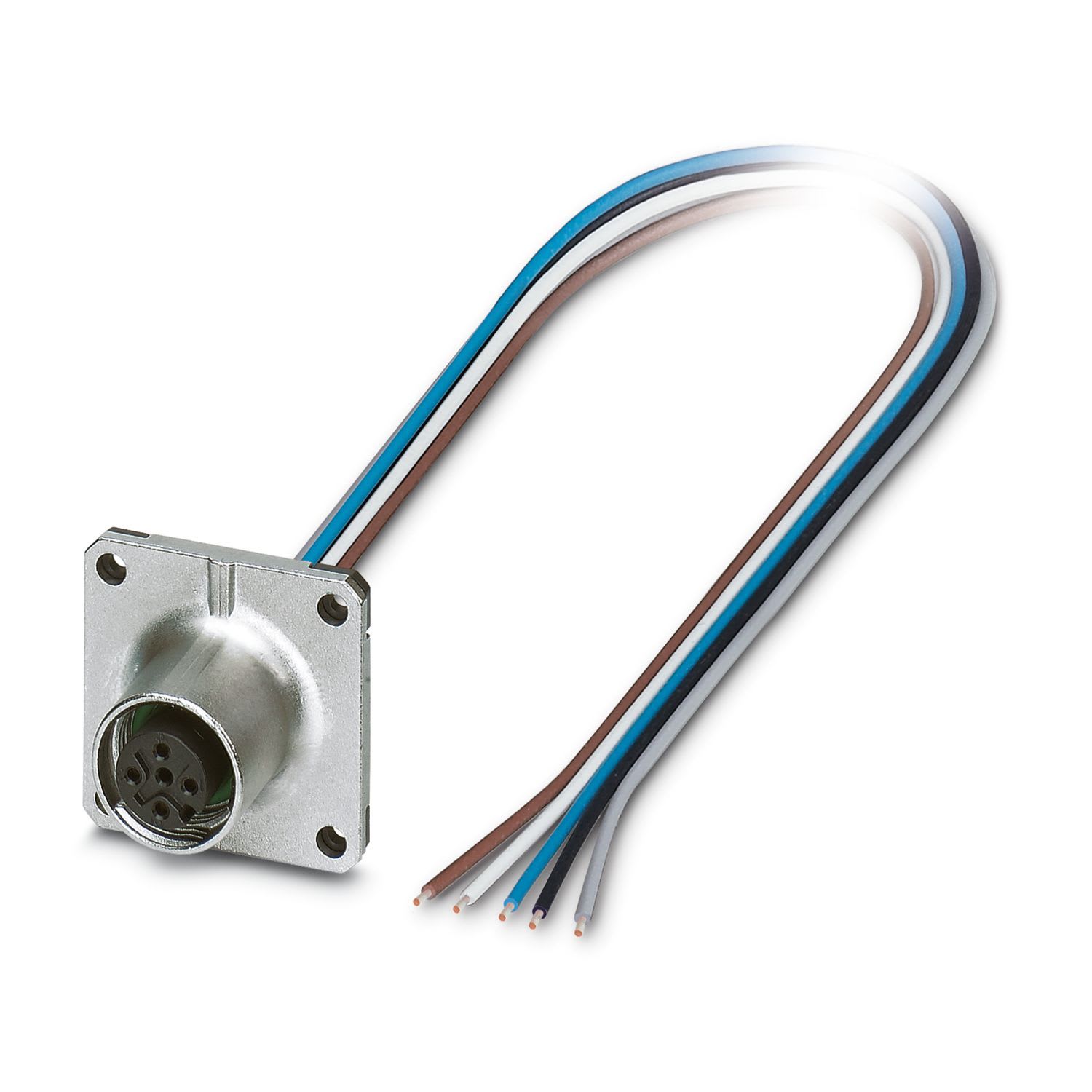 Phoenix Contact - SACC-SQ-M12FS-5CON-25F/0,5X - Embases paroi avant - SACC-SQ-M12FS-5CON-25F/0,5X