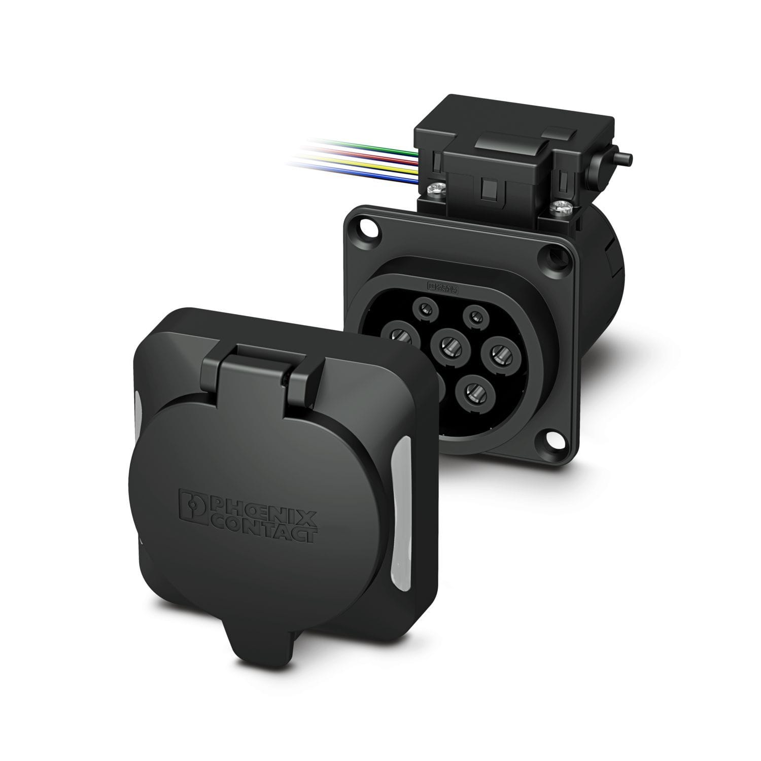 Phoenix Contact - Prise de charge AC d'infrastructure pour VE - EV-T2M3SO12-4P-BL-SET