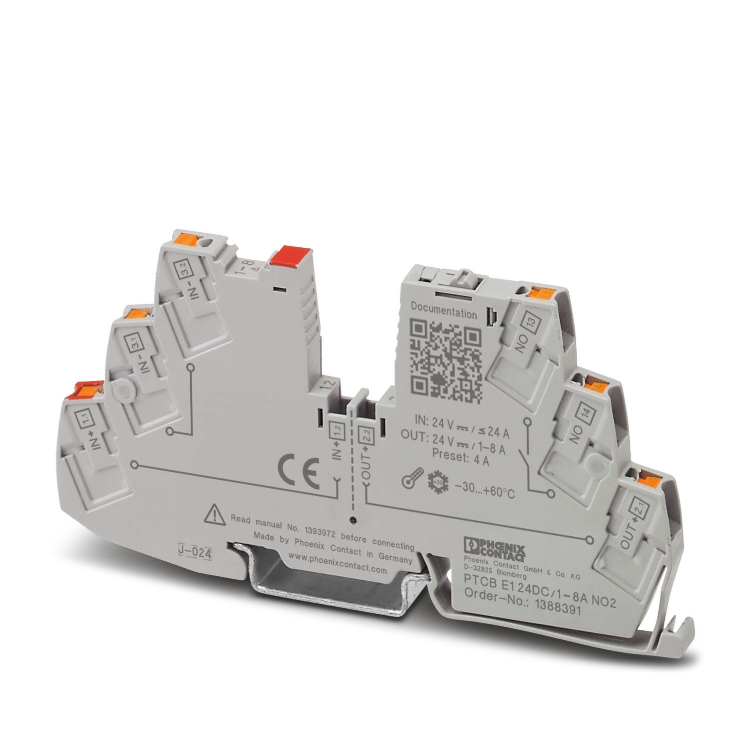 Phoenix Contact - Disjoncteur électronique 1 voie 48 VDC - réglable de 1 à 8 A - NO