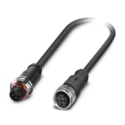 Phoenix Contact - Câble capt./act., 3 pôles, PUR, M12 mâle droit, M12 femelle droit, A, 3 m