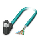 Phoenix Contact - Câble Bus, 8 pôles, Ethernet CAT5, M12 femelle coudé, Ext. Libre, A, 2 m