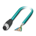 Phoenix Contact - Câble Bus, 8 pôles, Ethernet CAT5, M12 mâle droit, Ext. Libre, A, 2 m