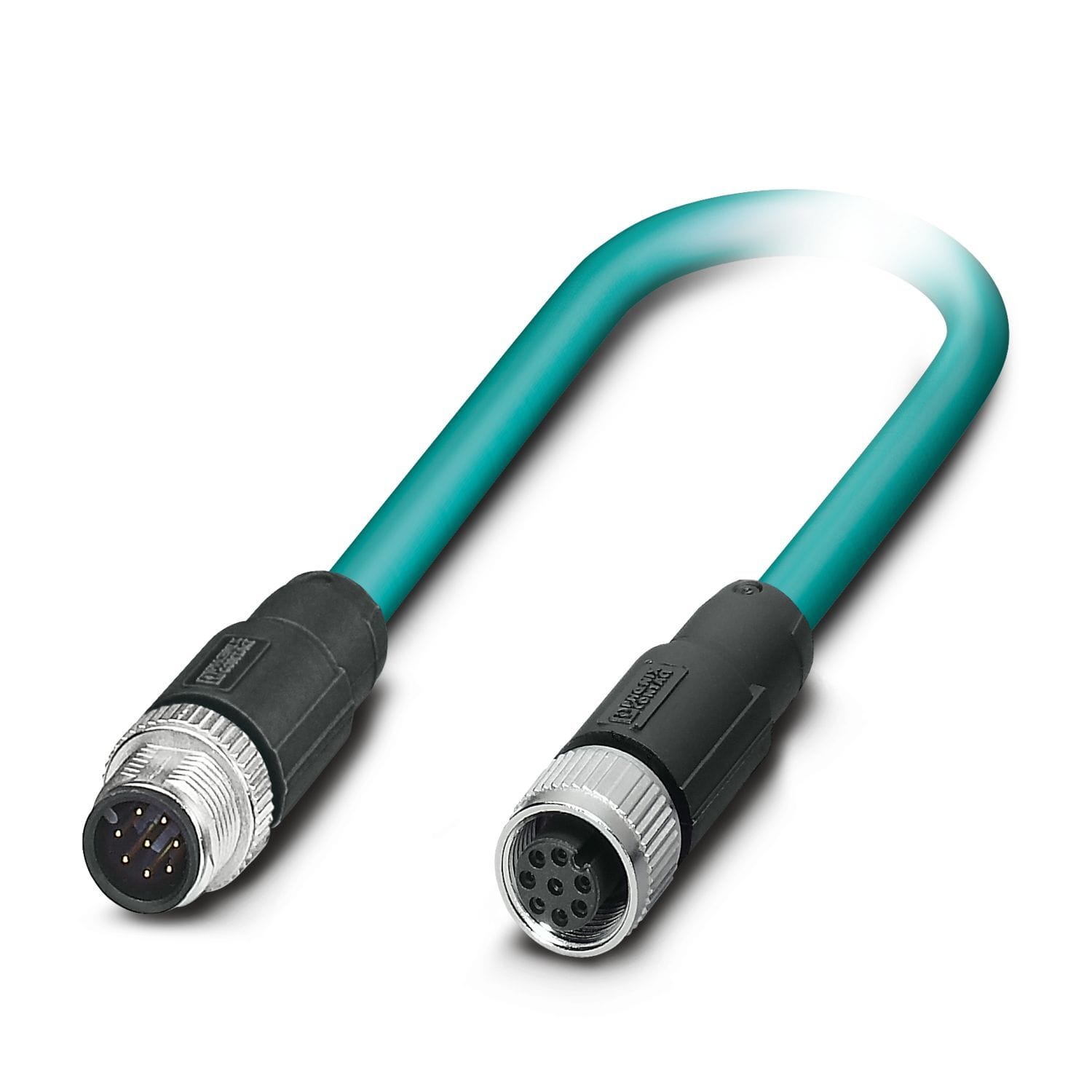 Phoenix Contact - Câble Bus, 8 pôles, Ethernet CAT5, M12 mâle droit, M12 femelle droit, A, 0,5 m