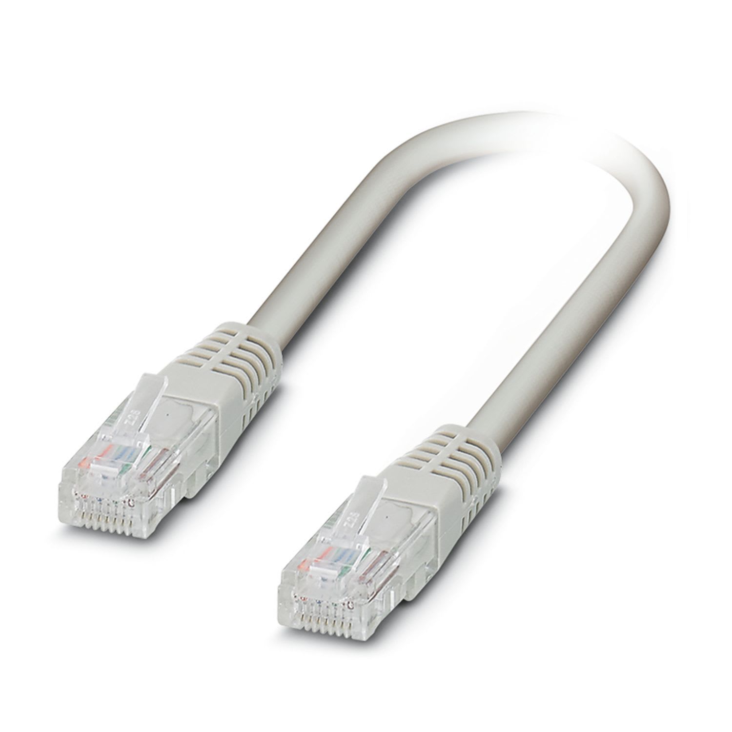 Phoenix Contact - Cordon Ethernet Infrastructue RJ45 Cat 5, cable PVC U/UTP  AWG24 - Gris - 1m