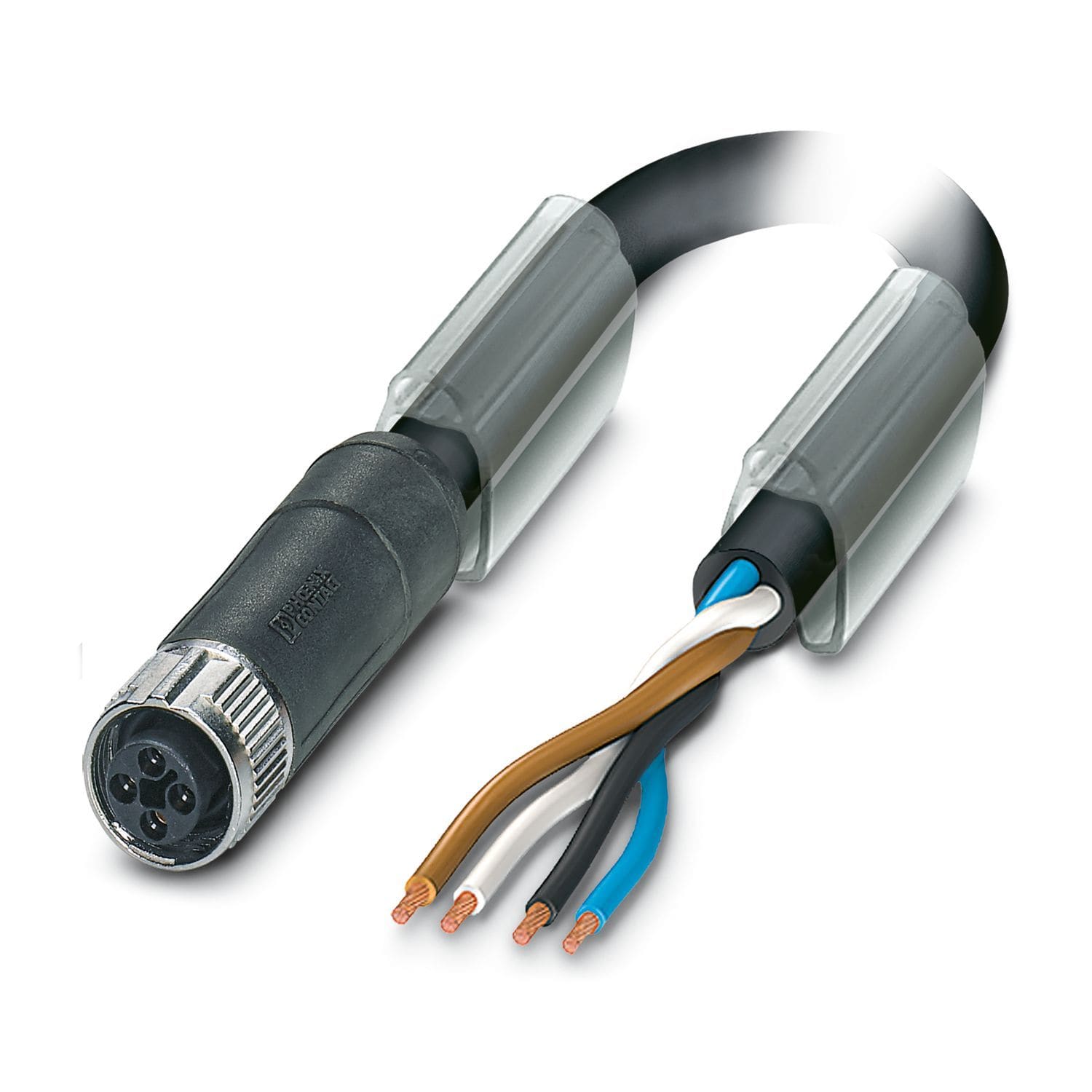 Phoenix Contact - Câble POWER, 4 pôles, PUR, M12 femelle droit, Ext. Libre, T, 20 m