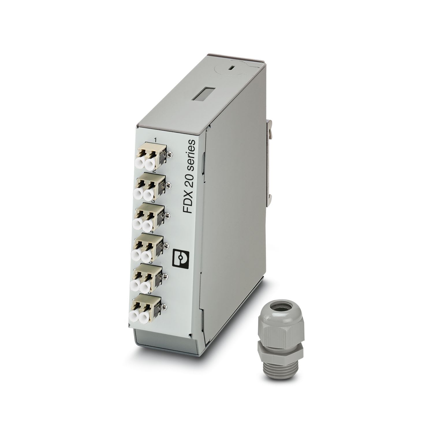 Phoenix Contact - Cassette + vis pour épissures Optiques FDX20 DIN - 6 emplacements 2,4x10mm