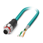 Phoenix Contact - Câble Bus, 4 pôles, Ethernet CAT5, M12 mâle droit, Ext. Libre, D, 2 m