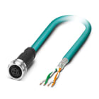Phoenix Contact - Câble Bus, 4 pôles, Ethernet CAT5, M12 femelle droit, Ext. Libre, D, 1 m