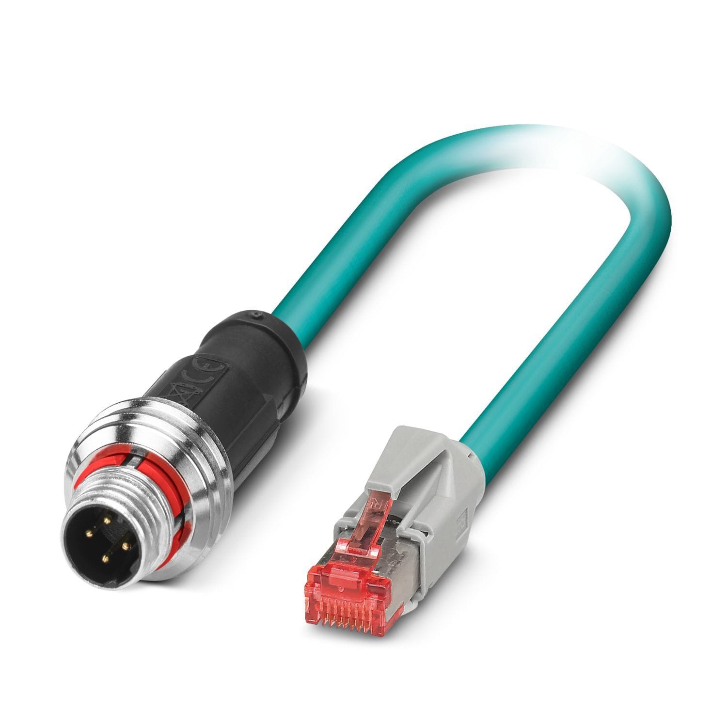 Phoenix Contact - Câble Bus, 4 pôles, Ethernet CAT5, M12 mâle droit, RJ45, D, 2 m