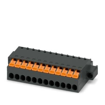 Phoenix Contact - Fiche débrochable 12p, pas: 3.5 mm, 1.5 mm², 8 A, 160 V - XPC 1,5/12-STF-3,5 BK