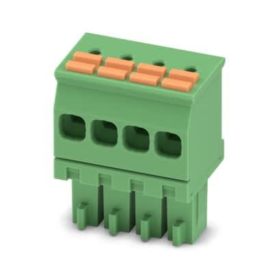 Phoenix Contact - Fiche débrochable 4p, pas: 3.5 mm, 1.5 mm², 8 A, 160 V - FMCOR 1,5/ 4-ST-3,5