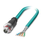 Phoenix Contact - Câble Bus, 8 pôles, Ethernet CAT6A, M12 mâle droit, Ext. Libre, X, 1 m