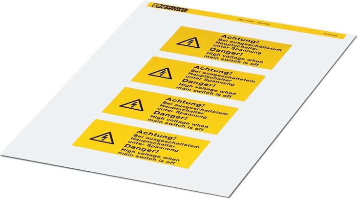 Phoenix Contact - Etiquette d'avertissement PML-W301 (105X52)