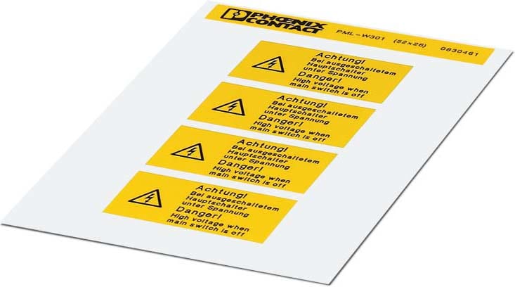 Phoenix Contact - PML-W301 (52X26) - Etiquette d'avertissement PML-W301 (52X26)